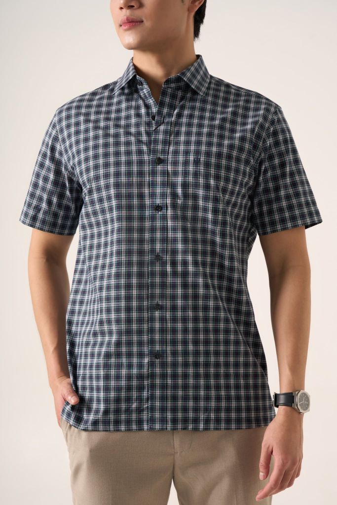 Sơ mi nam cộc tay GrusZ mã 010126002GZGB AK634