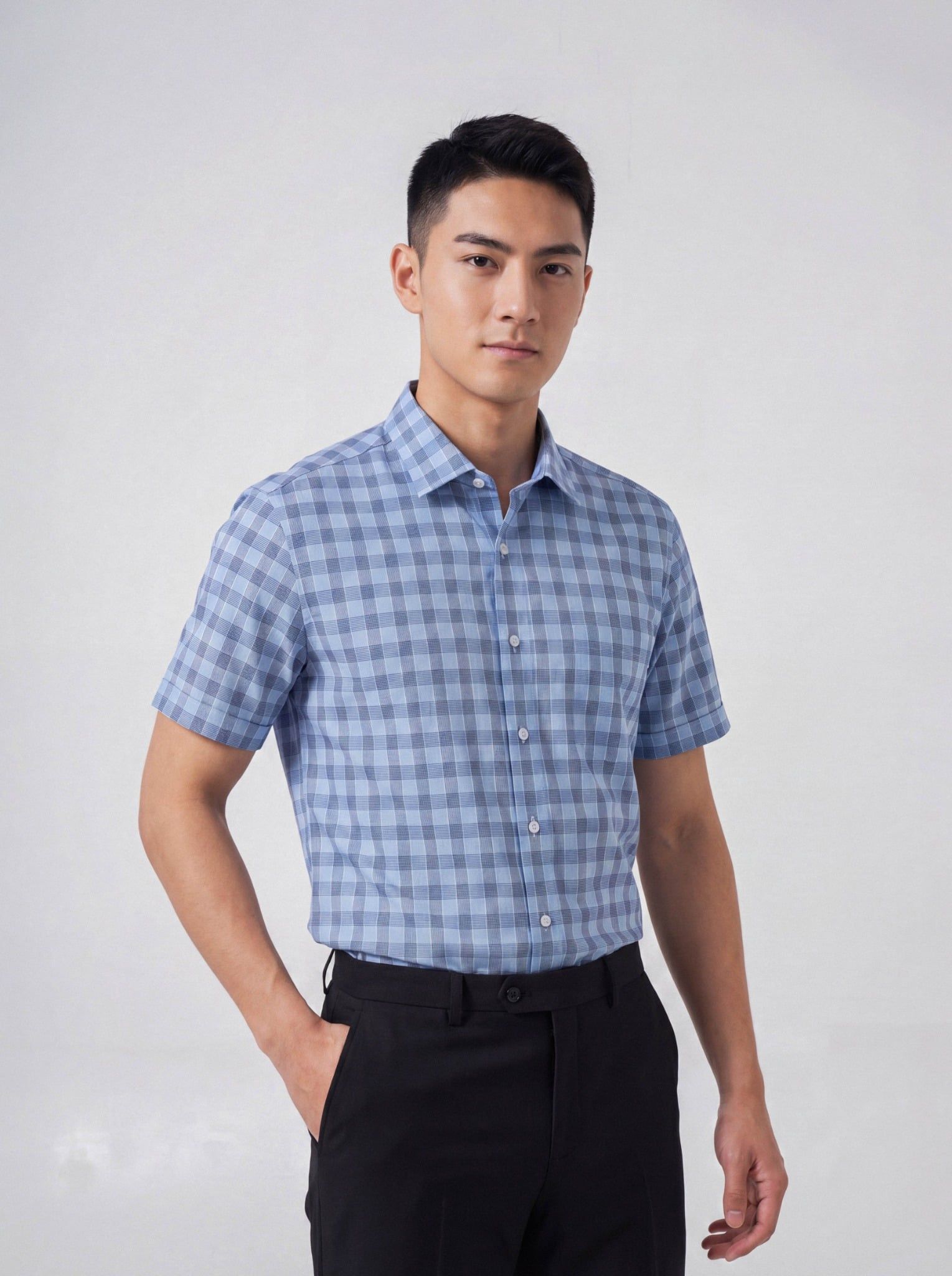 Sơ mi nam cộc tay May 10 form SlimFit mã 010126003 #2