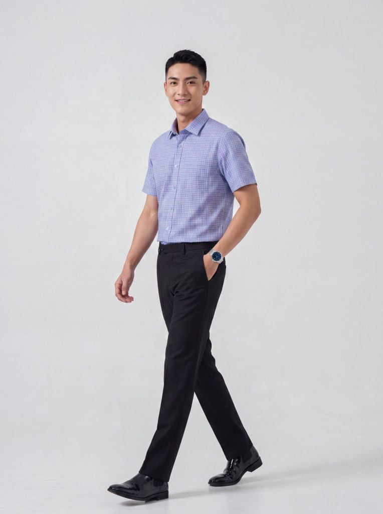 Sơ mi nam cộc tay May 10 form SlimFit mã 010126003 #4