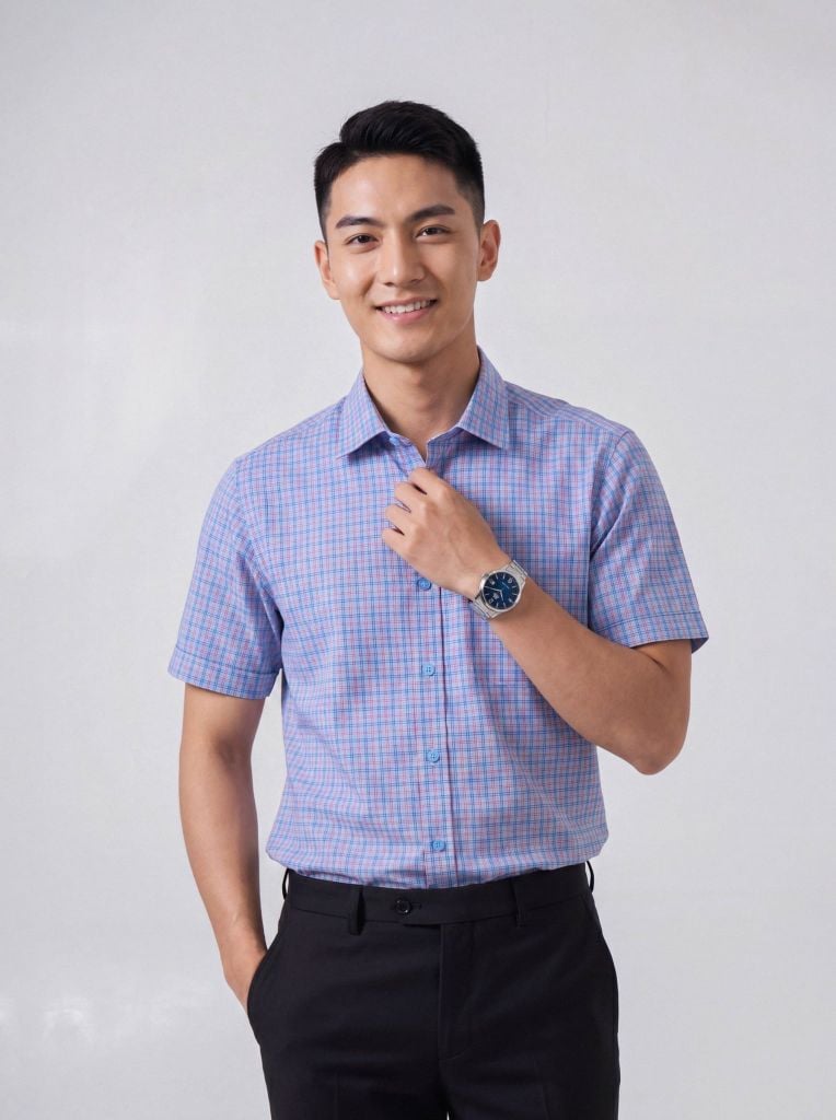 Sơ mi nam cộc tay May 10 form SlimFit mã 010126003 #4