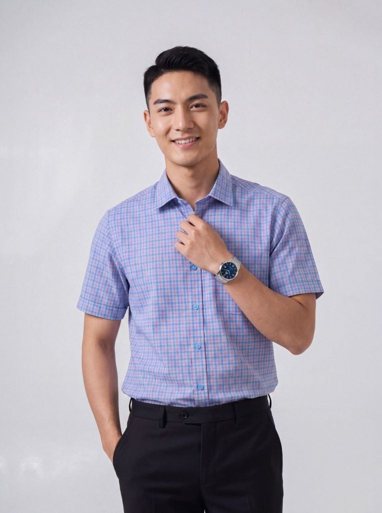 Sơ mi nam cộc tay May 10 form SlimFit mã 010126003 #4