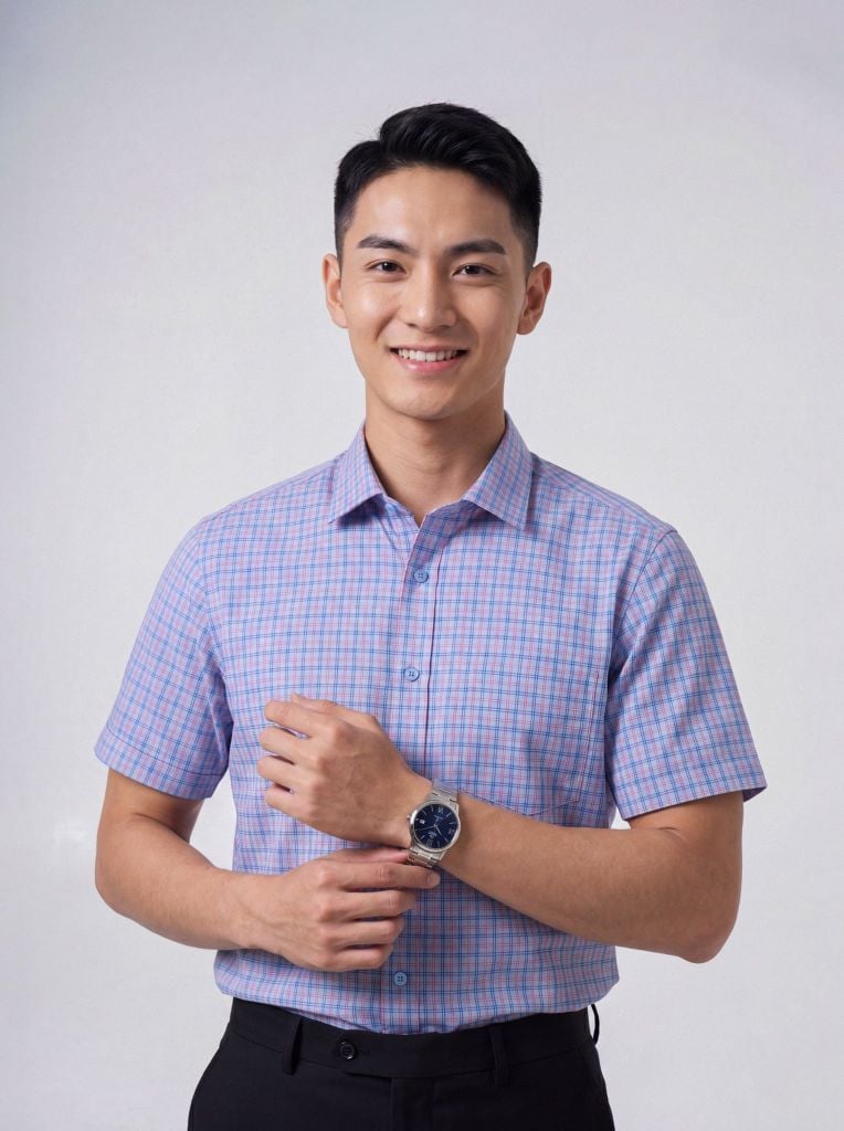 Sơ mi nam cộc tay May 10 form SlimFit mã 010126003 #4