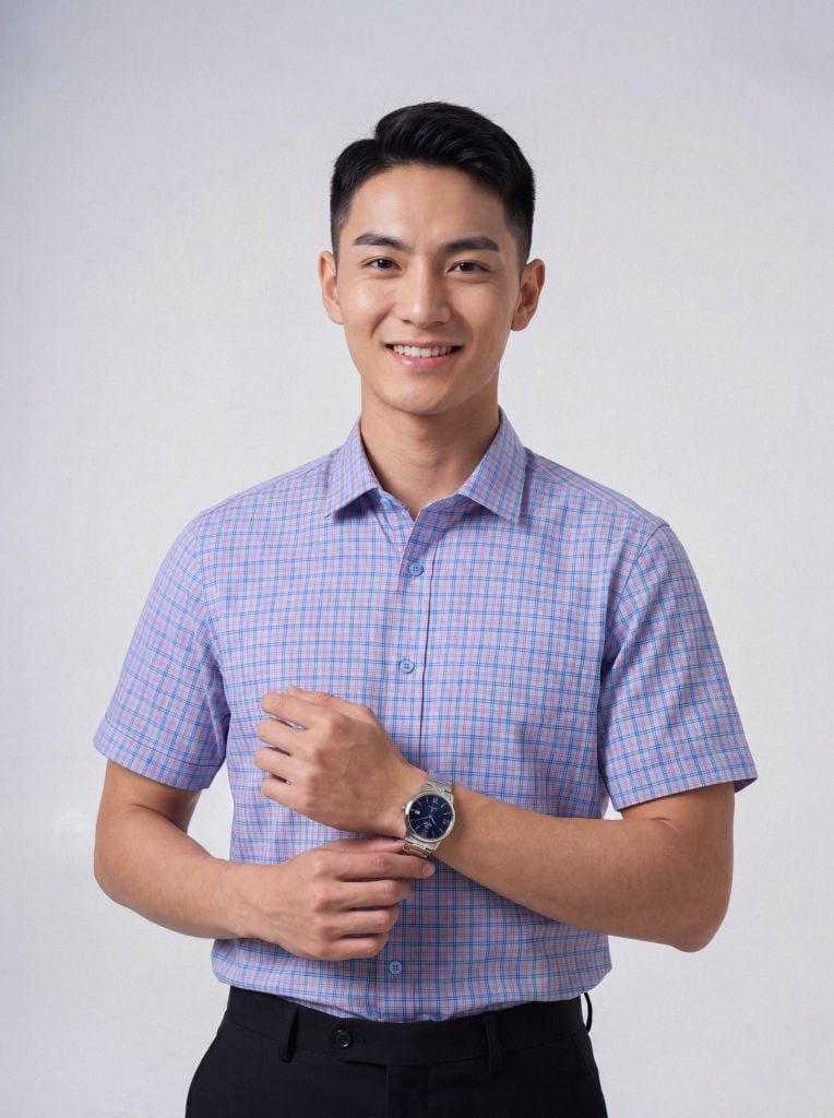 Sơ mi nam cộc tay May 10 form SlimFit mã 010126003 #4