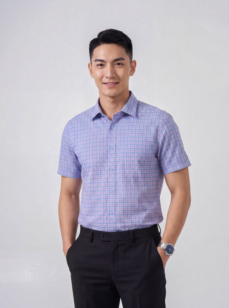 Sơ mi nam cộc tay May 10 form SlimFit mã 010126003 #4