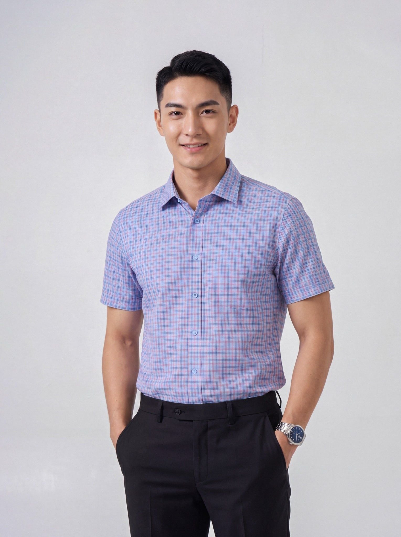 Sơ mi nam cộc tay May 10 form SlimFit mã 010126003 #4