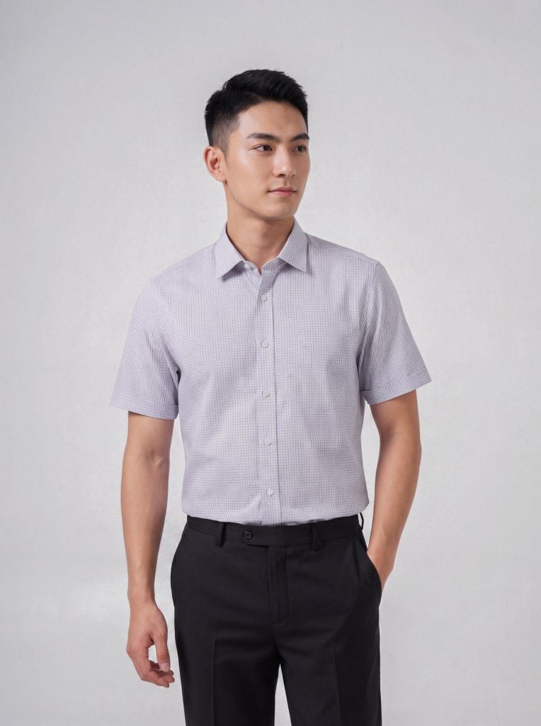 Sơ mi nam cộc tay May 10 form SlimFit mã 010126003 #5