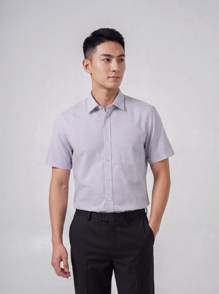 Sơ mi nam cộc tay May 10 form SlimFit mã 010126003 #5