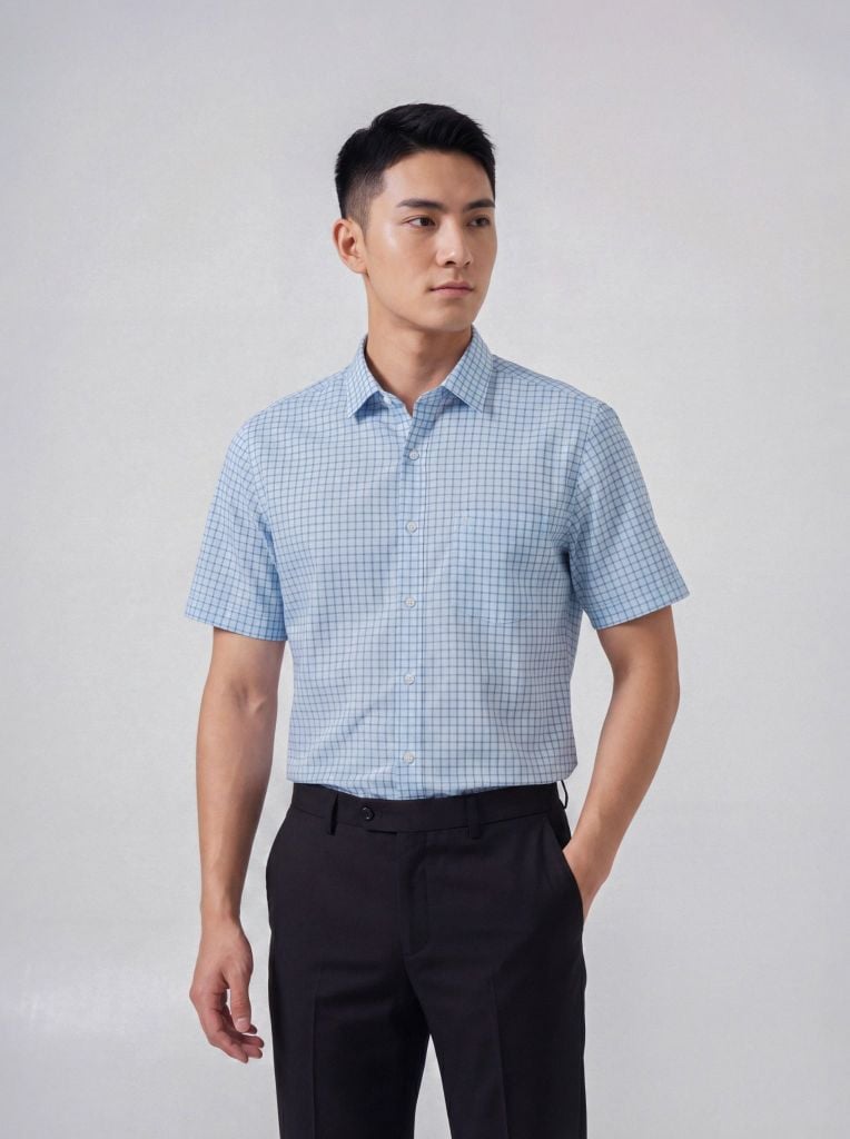 Sơ mi nam cộc tay May 10 form RegularFit mã 010126005 #12