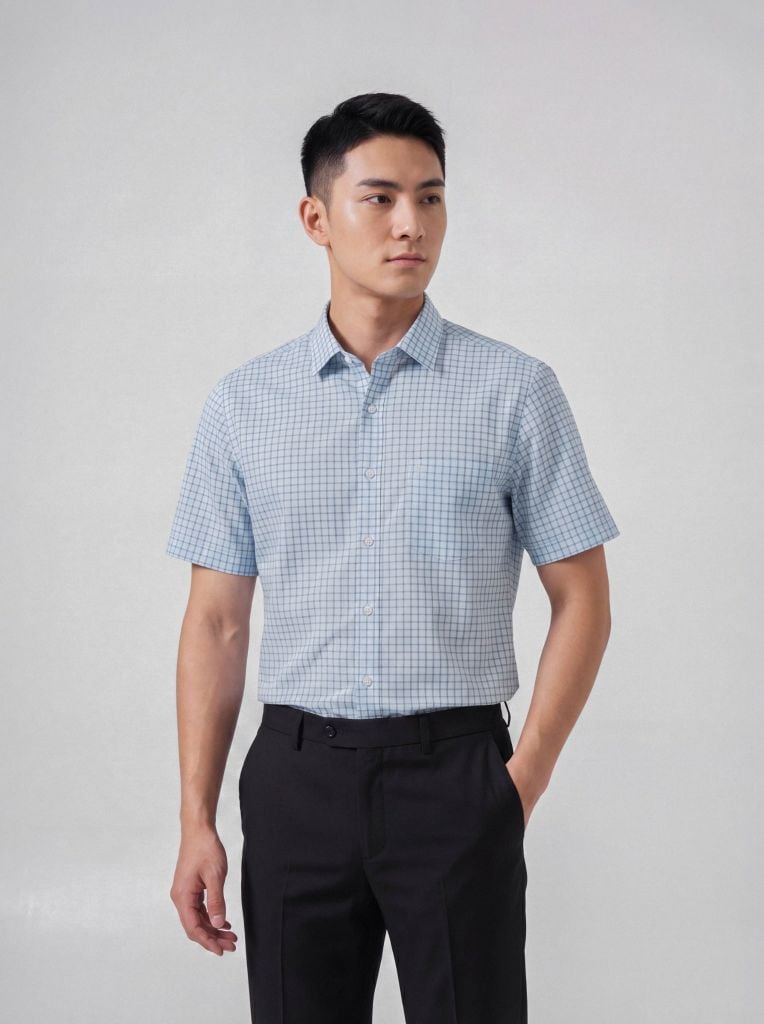 Sơ mi nam cộc tay May 10 form RegularFit mã 010126005 #12