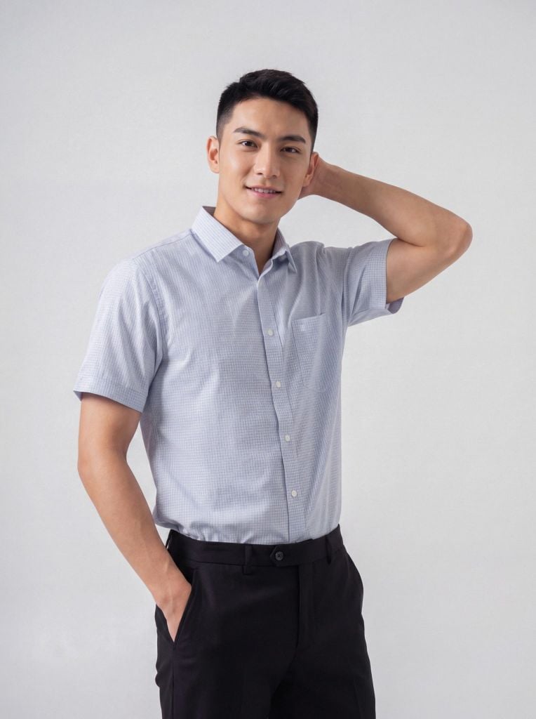 Sơ mi nam cộc tay May 10 form RegularFit mã 010126005 #15