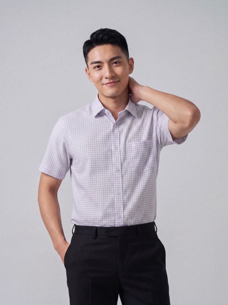 Sơ mi nam cộc tay May 10 form RegularFit mã 010126005 #3