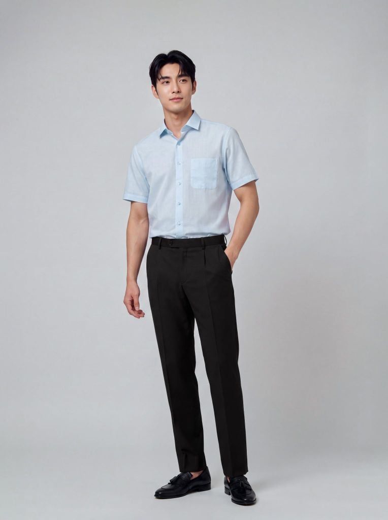 Sơ mi nam cộc tay May 10 form RegularFit mã 010126009GBV3 AM181