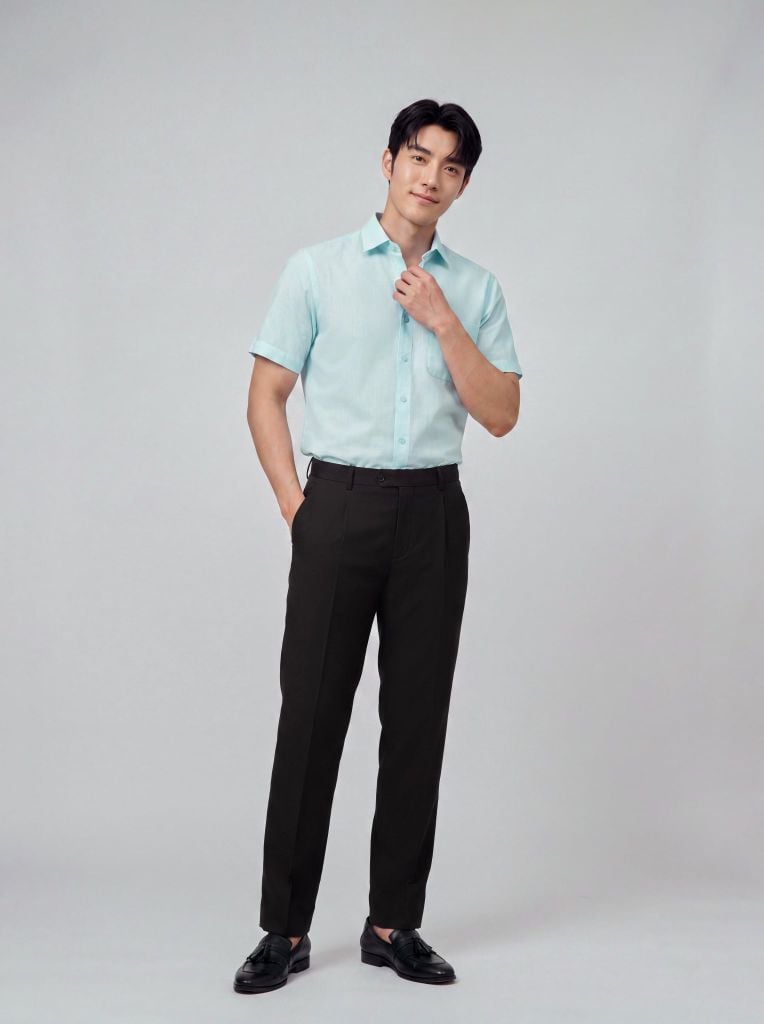 Sơ mi nam cộc tay May 10 form RegularFit mã 010126009GBV3 AM182