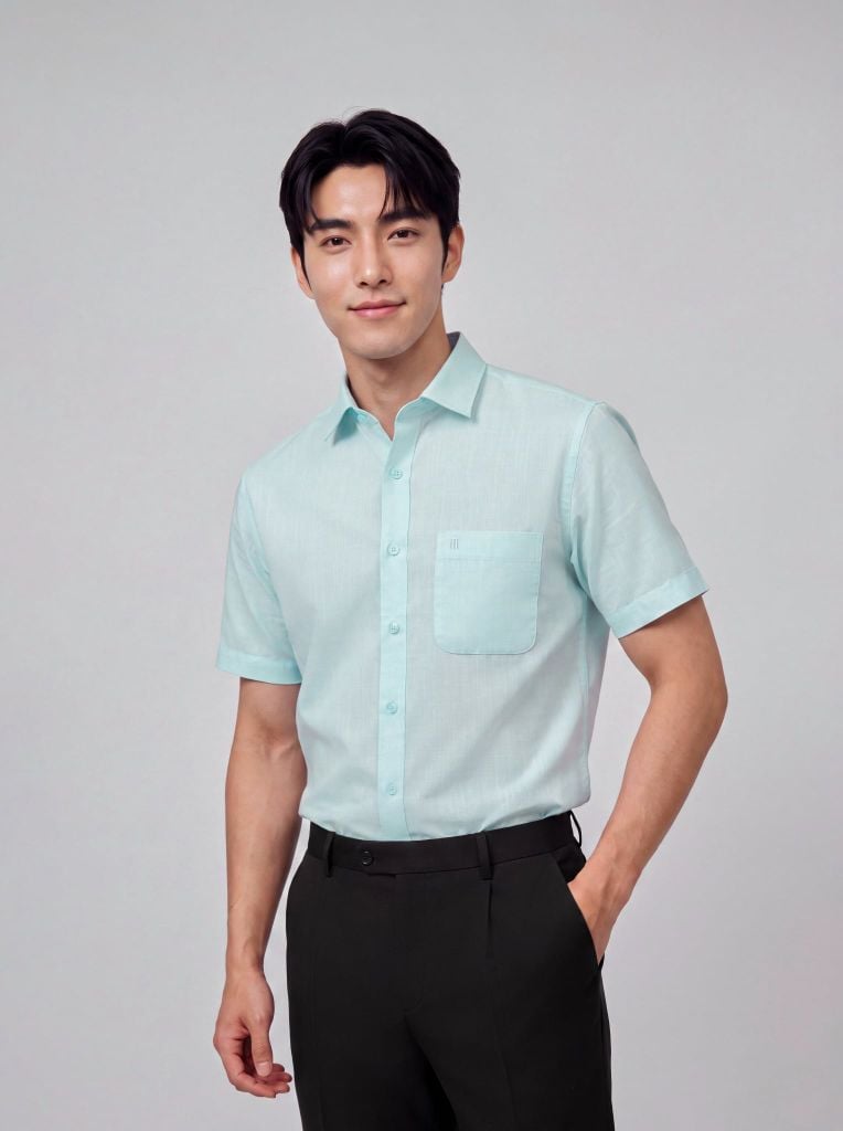 Sơ mi nam cộc tay May 10 form RegularFit mã 010126009GBV3 AM182