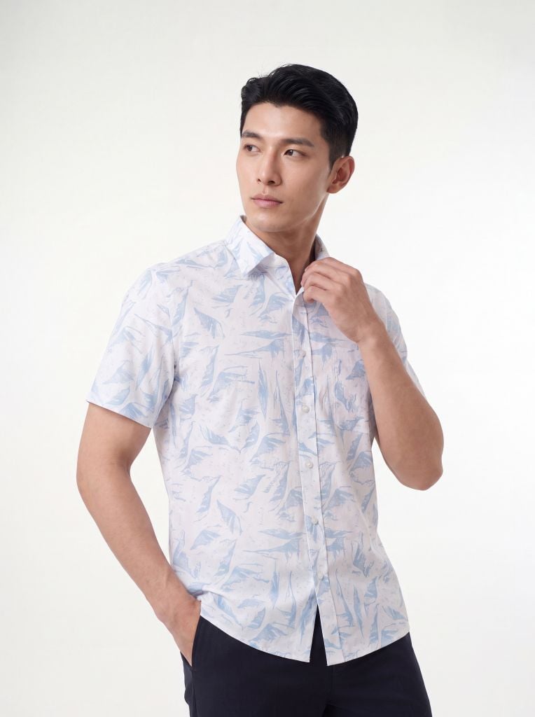 Sơ mi nam cộc tay May 10 form RegularFit mã 010126010GBN4 AH408