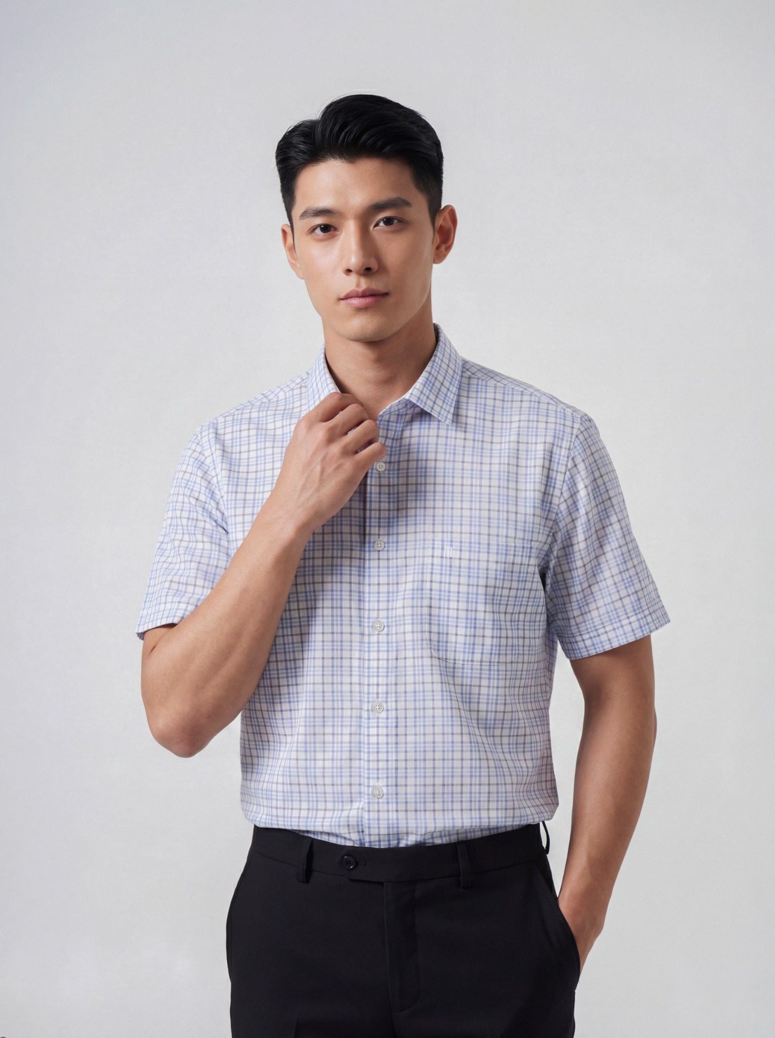 Sơ mi nam cộc tay May 10 form RegularFit mã 010126012 11