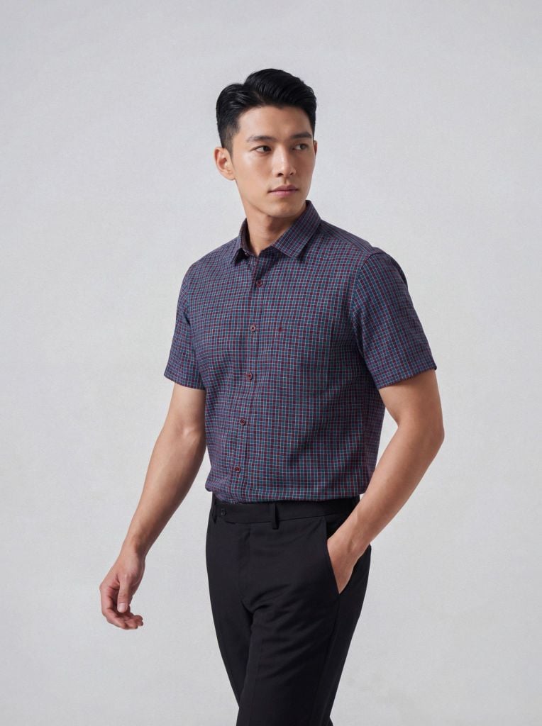 Sơ mi nam cộc tay May 10 form RegularFit mã 010126012 12