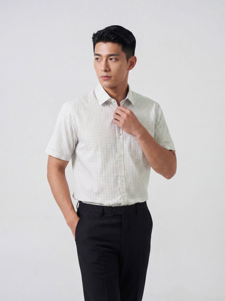 Sơ mi nam cộc tay May 10 form RegularFit mã 010126012 13