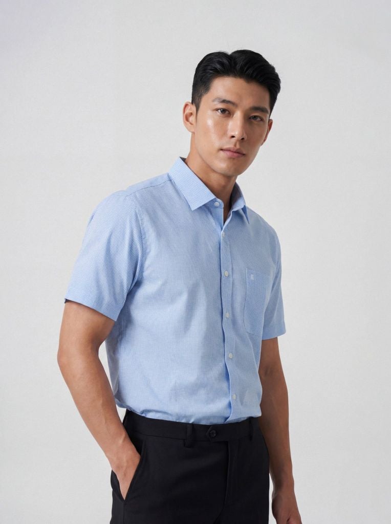 Sơ mi nam cộc tay May 10 form RegularFit mã 010126012 15