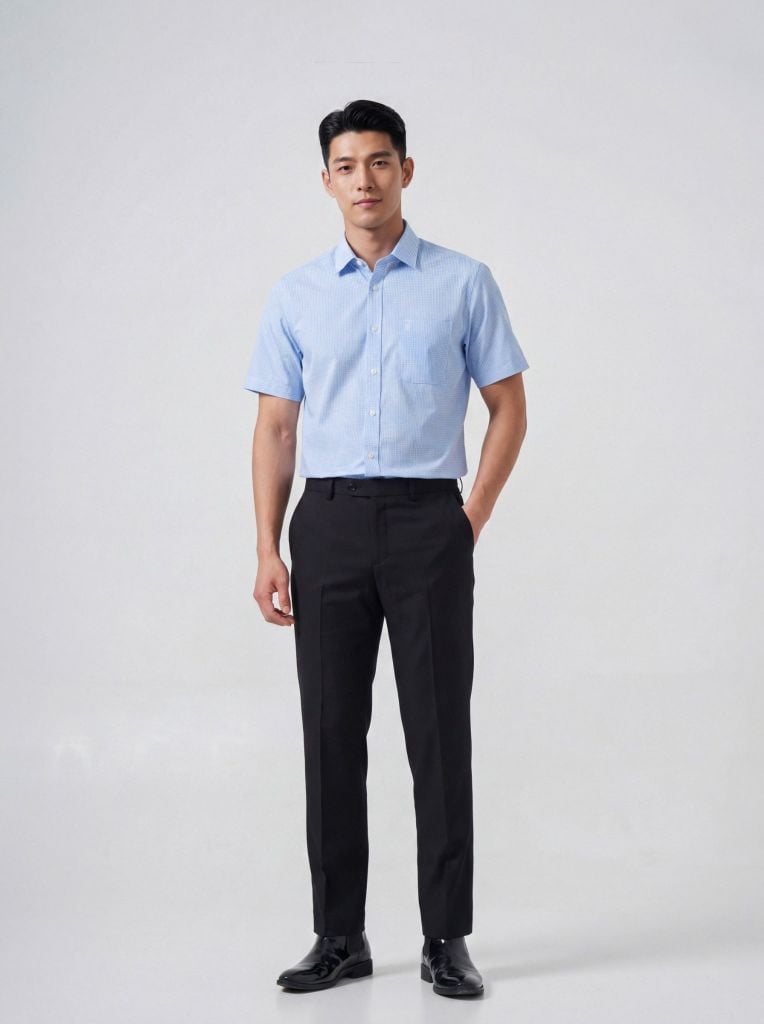 Sơ mi nam cộc tay May 10 form RegularFit mã 010126012 15