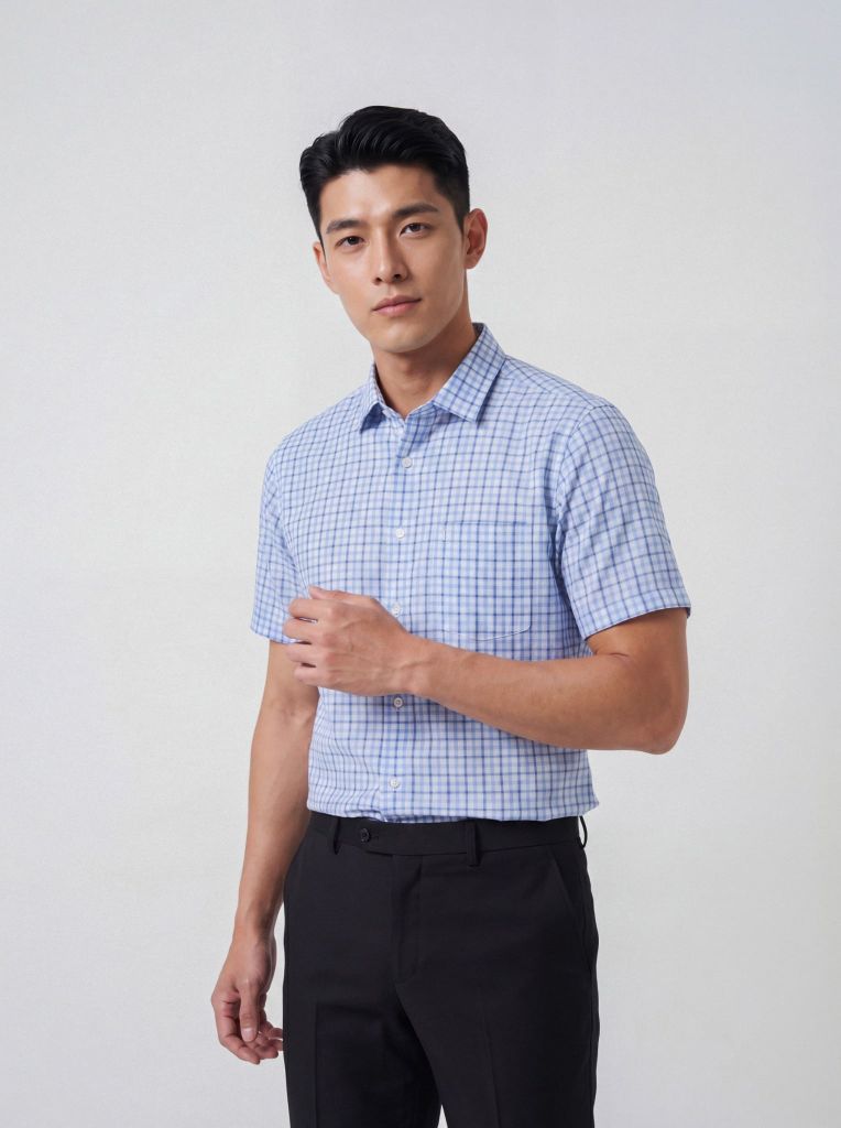 Sơ mi nam cộc tay May 10 form RegularFit mã 010126012 17