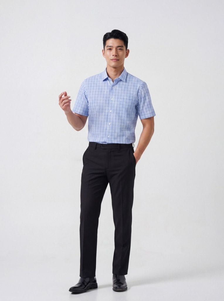 Sơ mi nam cộc tay May 10 form RegularFit mã 010126012 17