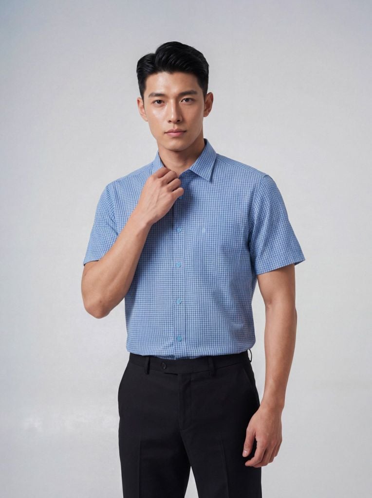 Sơ mi nam cộc tay May 10 form RegularFit mã 010126012 9