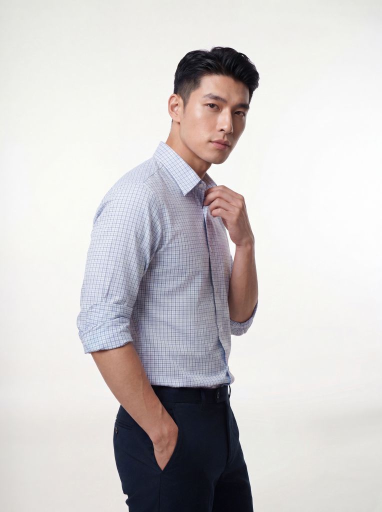 Sơ mi nam dài tay May 10 form RegularFit mã 010126018KT AK639