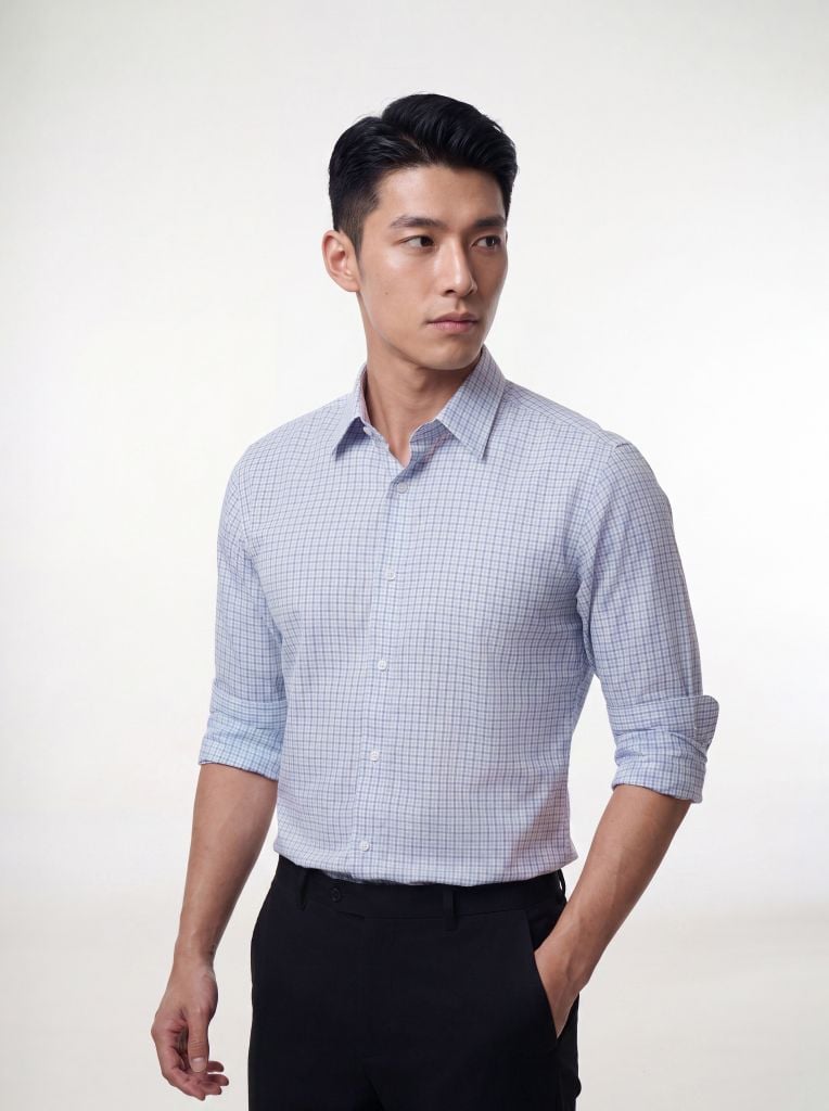 Sơ mi nam dài tay May 10 form RegularFit mã 010126018KT AK639