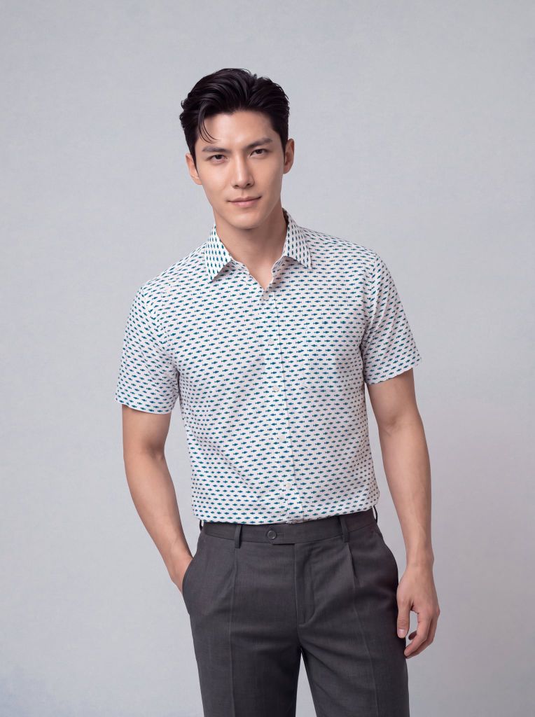 Sơ mi nam cộc tay May 10 form RegularFit mã 010126019ĐT 10