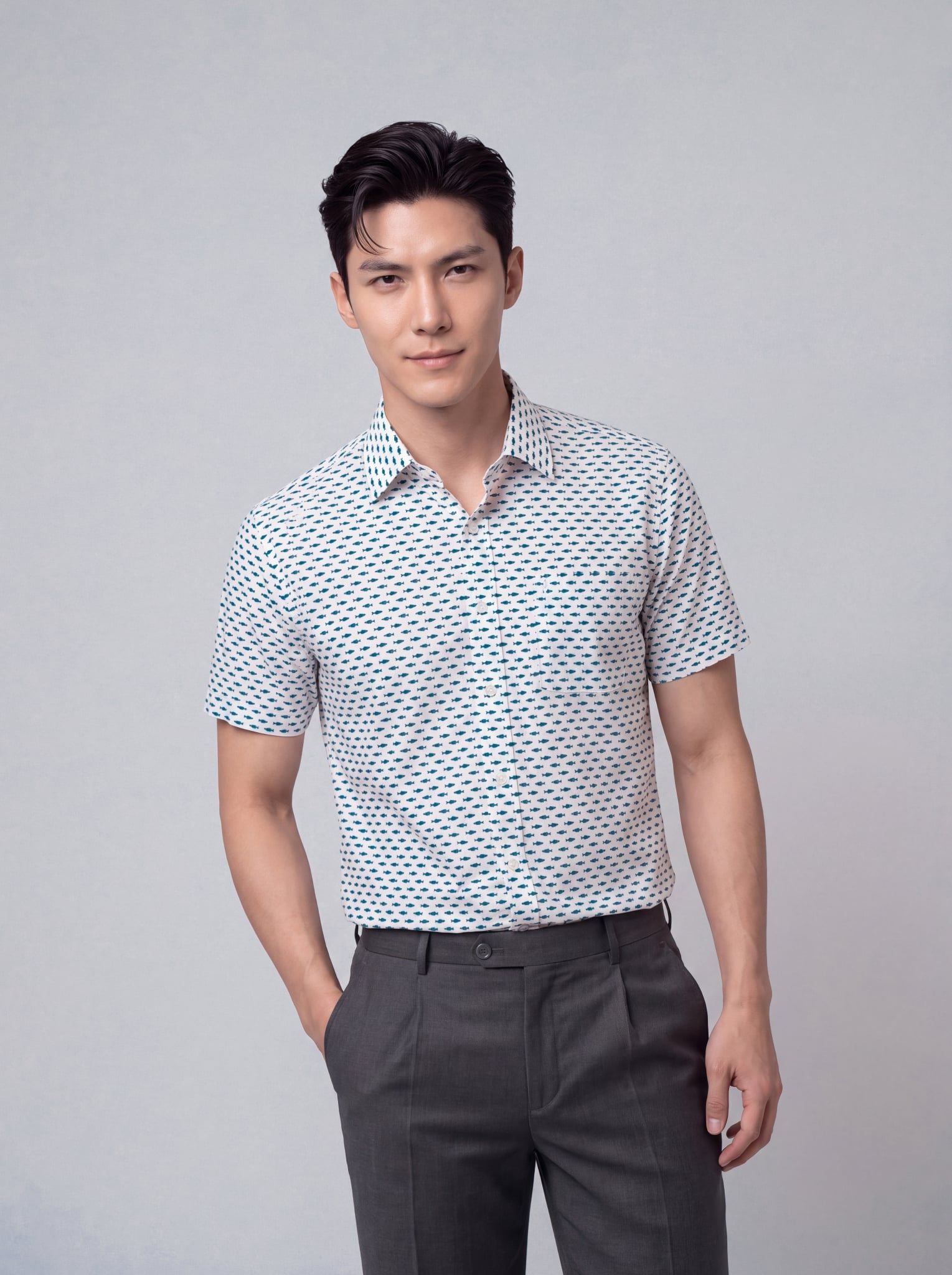 Sơ mi nam cộc tay May 10 form RegularFit mã 010126019ĐT 10