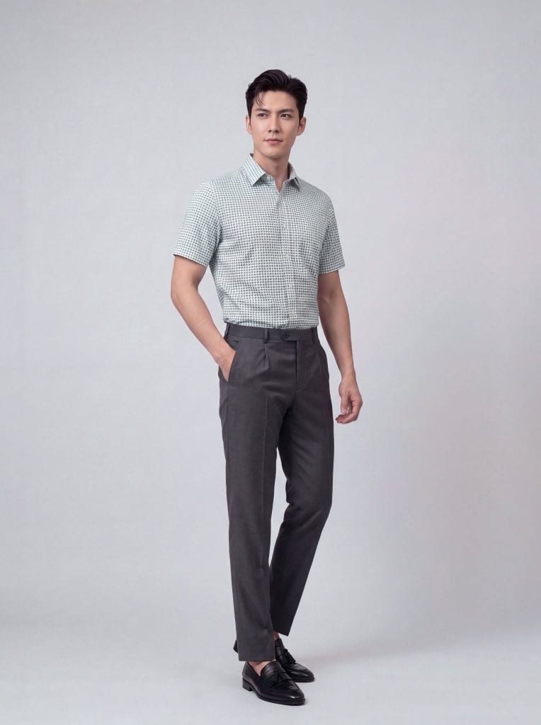 Sơ mi nam cộc tay May 10 form RegularFit mã 010126019ĐT 2