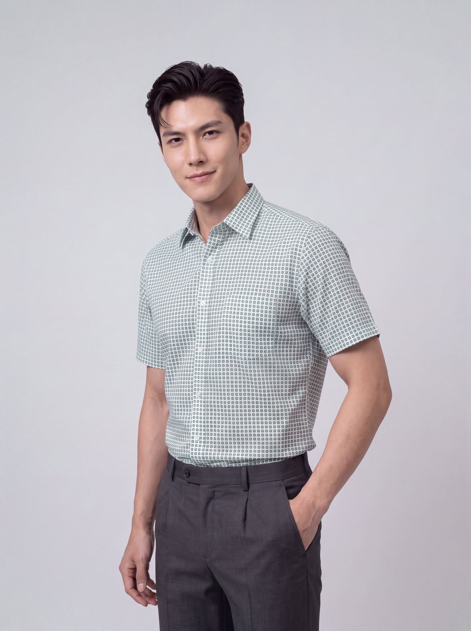 Sơ mi nam cộc tay May 10 form RegularFit mã 010126019ĐT 2