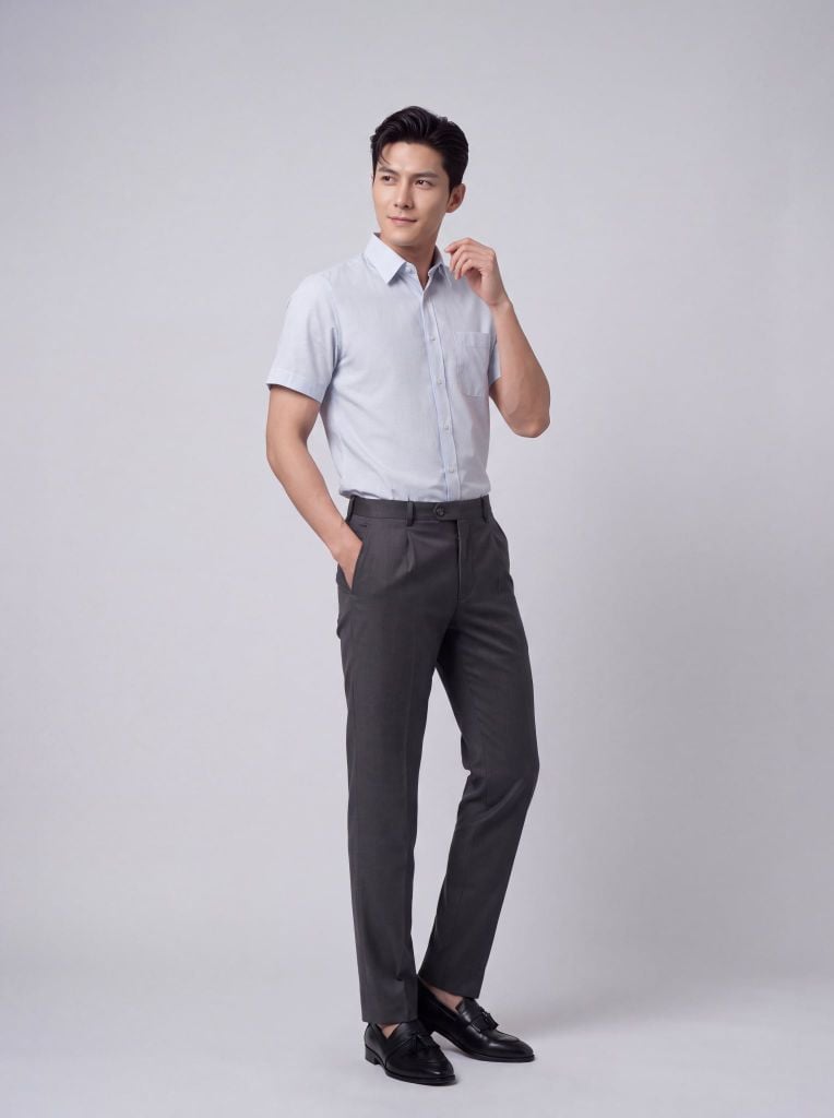 Sơ mi nam cộc tay May 10 form RegularFit mã 010126019ĐT 5