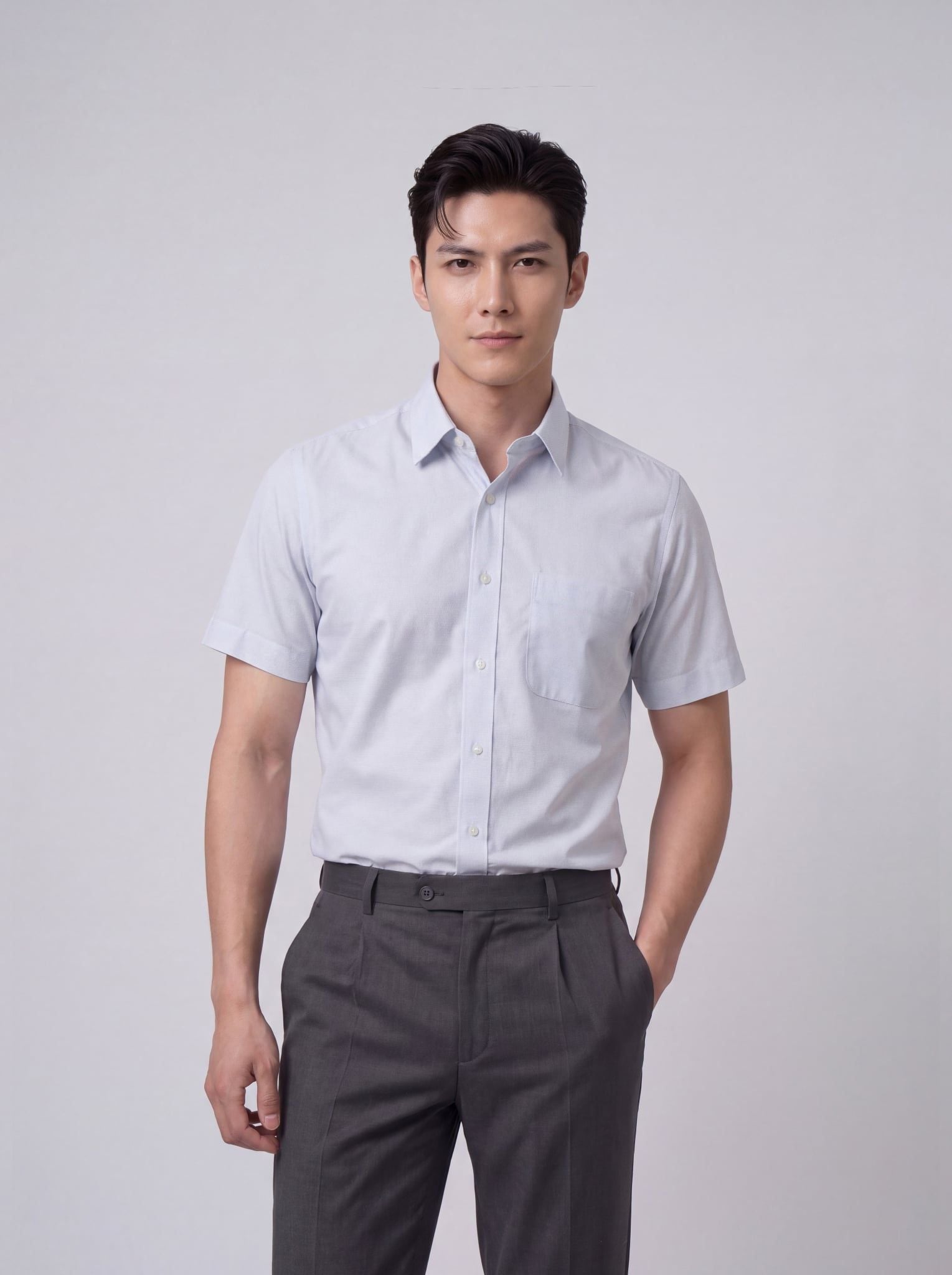 Sơ mi nam cộc tay May 10 form RegularFit mã 010126019ĐT 5
