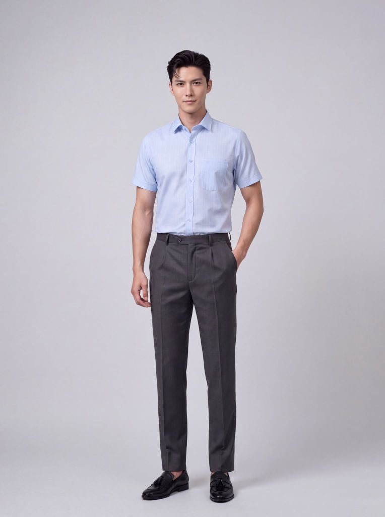 Sơ mi nam cộc tay GrusZ form RegularFit mã 010126028GZV2 AK651