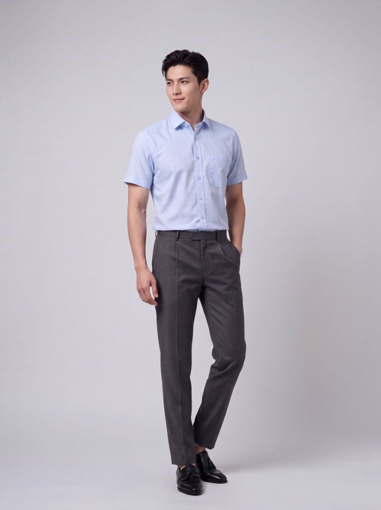 Sơ mi nam cộc tay GrusZ form RegularFit mã 010126028GZV2 AK651