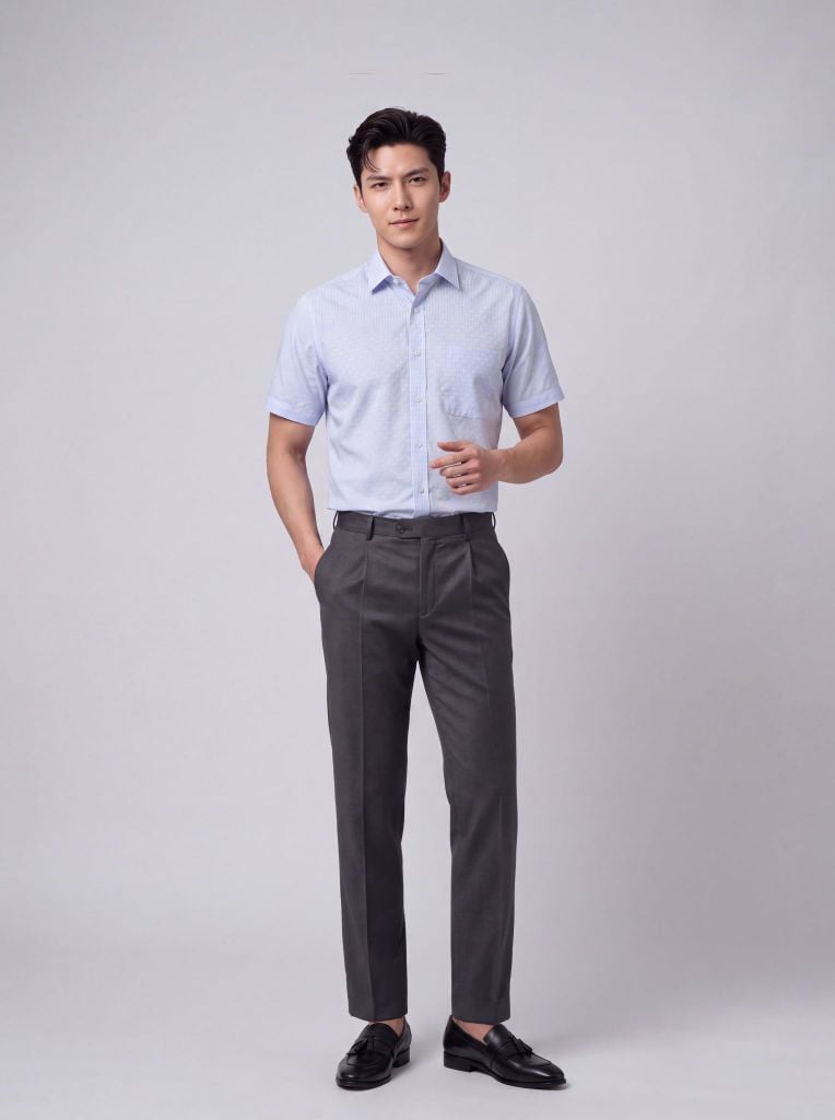 Sơ mi nam cộc tay GrusZ form RegularFit mã 010126028GZV2 AK655