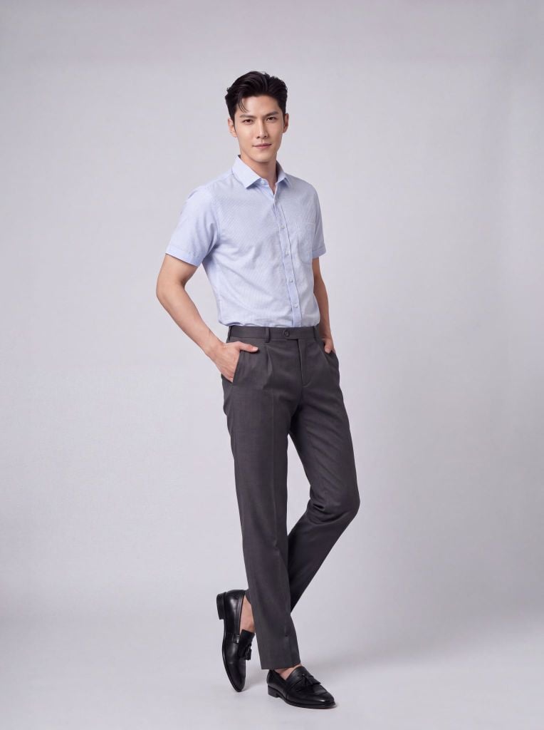 Sơ mi nam cộc tay GrusZ form RegularFit mã 010126028GZV2 AK655