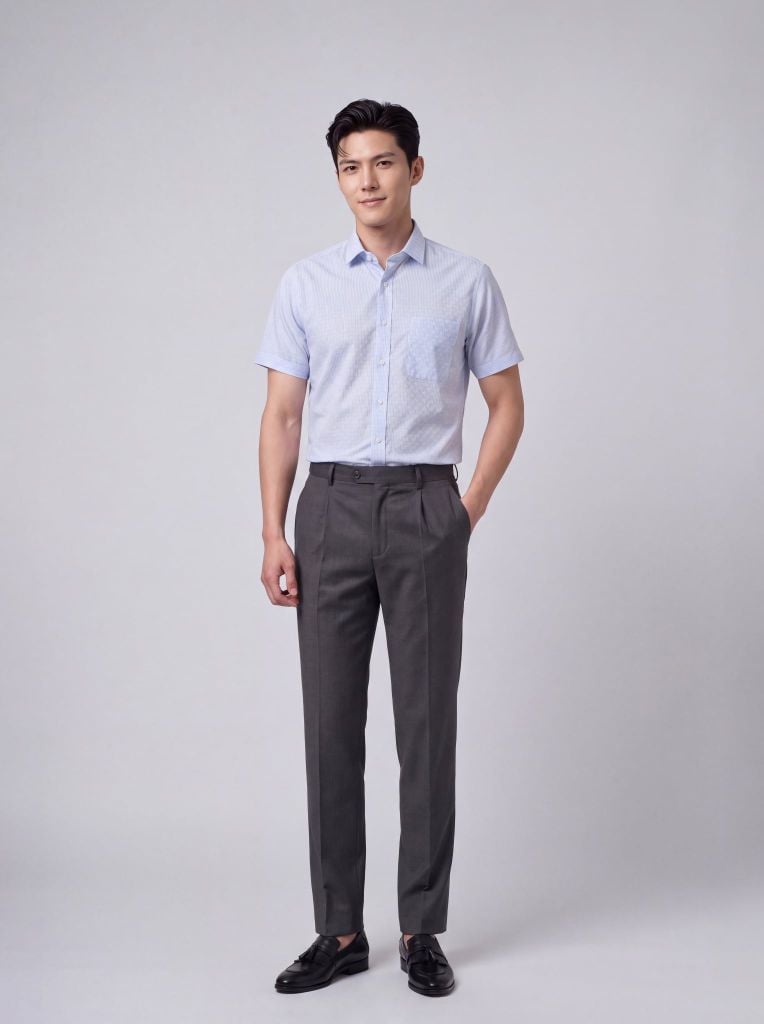 Sơ mi nam cộc tay GrusZ form RegularFit mã 010126028GZV2 AK655