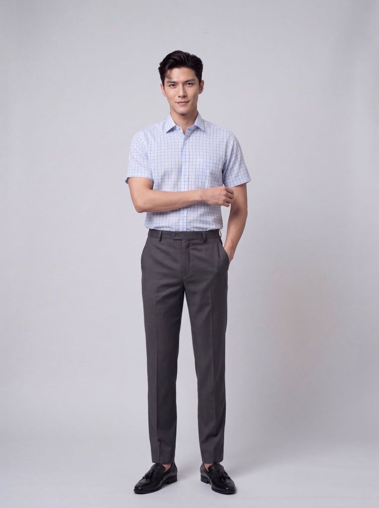 Sơ mi nam cộc tay GrusZ form RegularFit mã 010126028GZV2 AK656