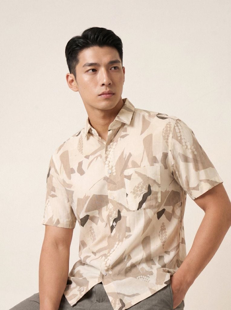 Sơ mi lanh cộc tay May 10 form RegularFit mã 010126031LANH 4
