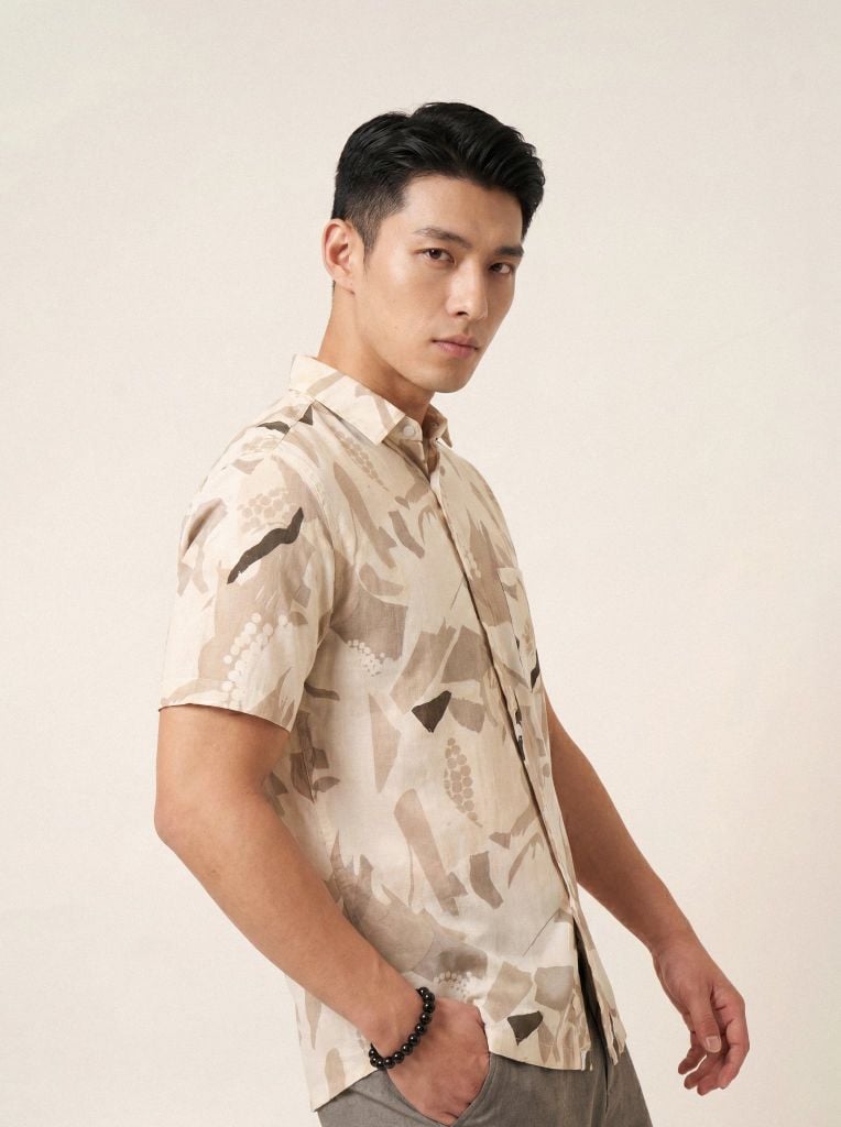 Sơ mi lanh cộc tay May 10 form RegularFit mã 010126031LANH 4