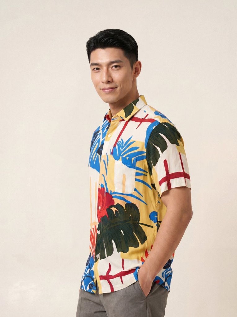 Sơ mi lanh cộc tay May 10 form RegularFit mã 010126031LANH 6