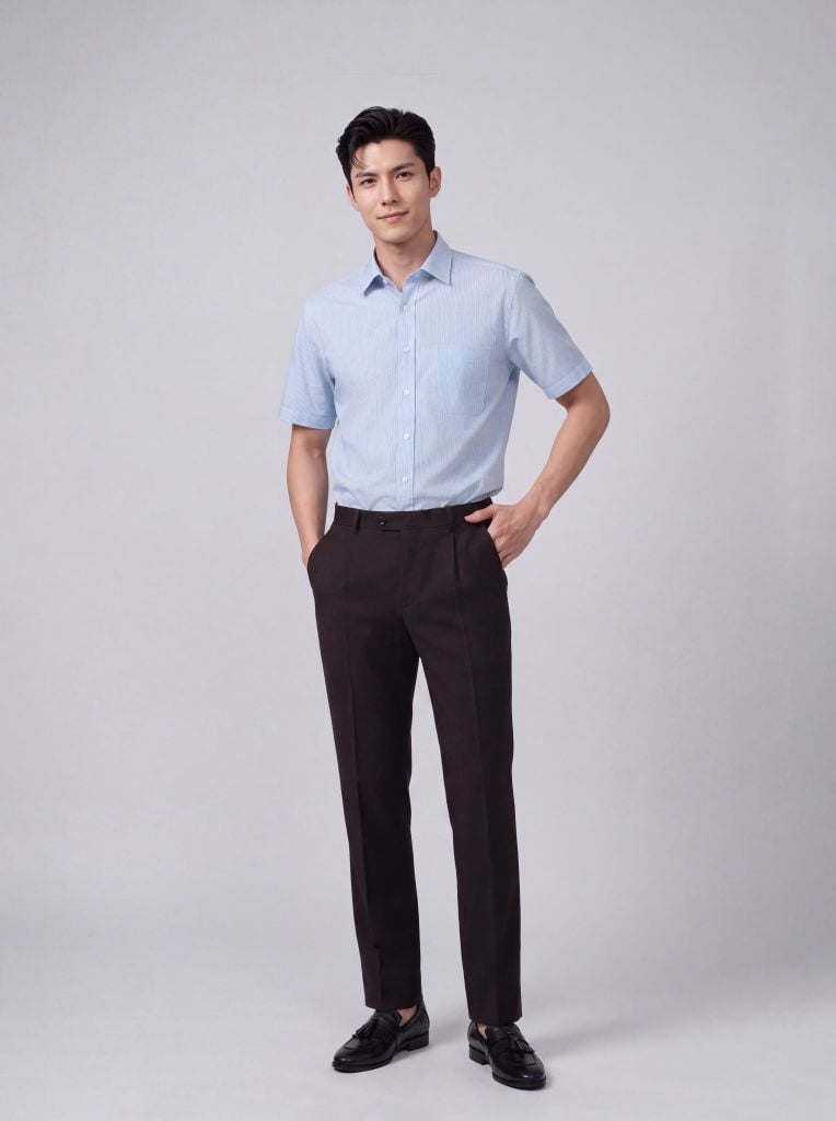 Sơ mi nam cộc tay GrusZ form RegularFit mã 010126032GZN4 AD192