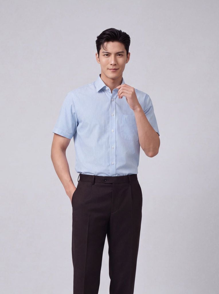 Sơ mi nam cộc tay GrusZ form RegularFit mã 010126032GZN4 AD192