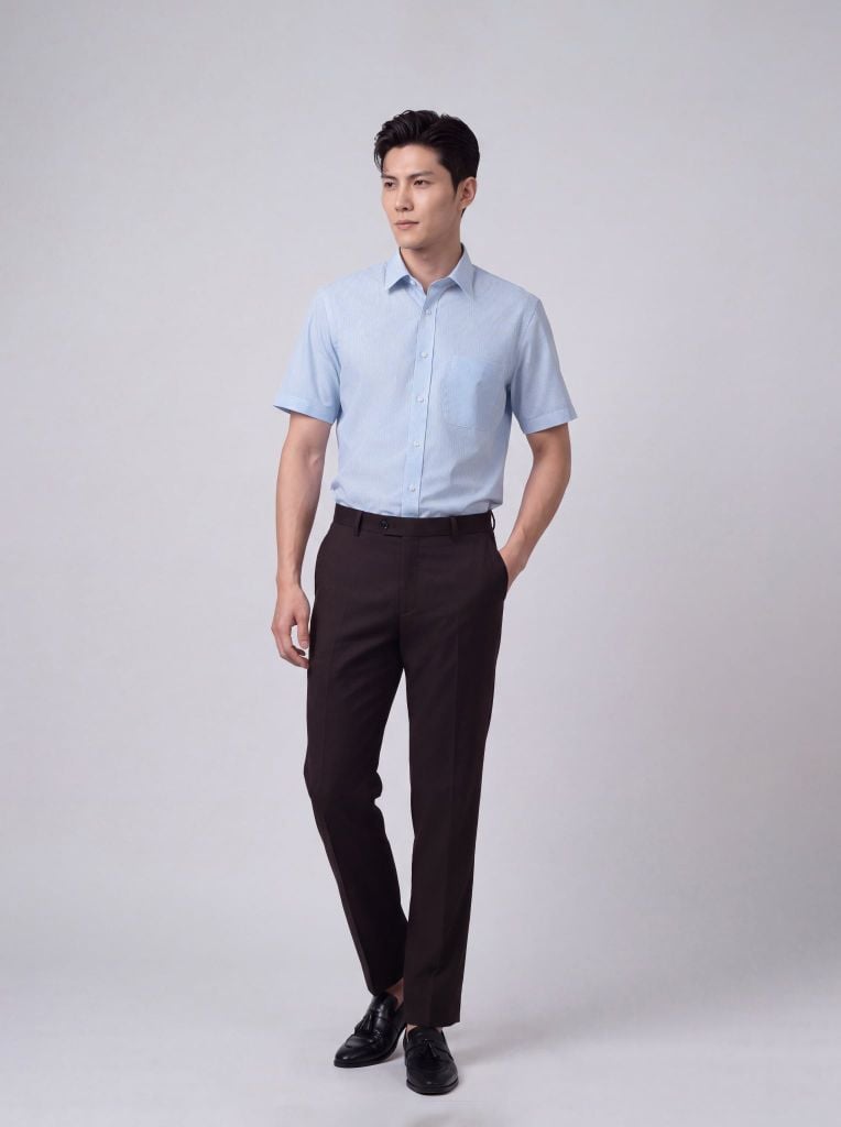 Sơ mi nam cộc tay GrusZ form RegularFit mã 010126032GZN4 AD192