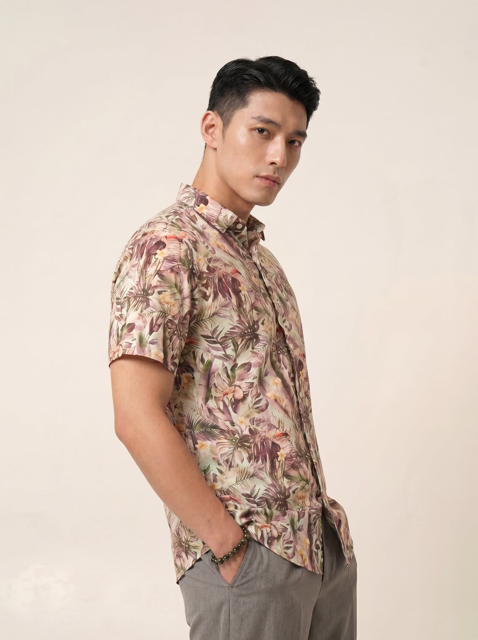 Sơ mi lanh cộc tay May 10 form RegularFit mã 010126032LANH 4