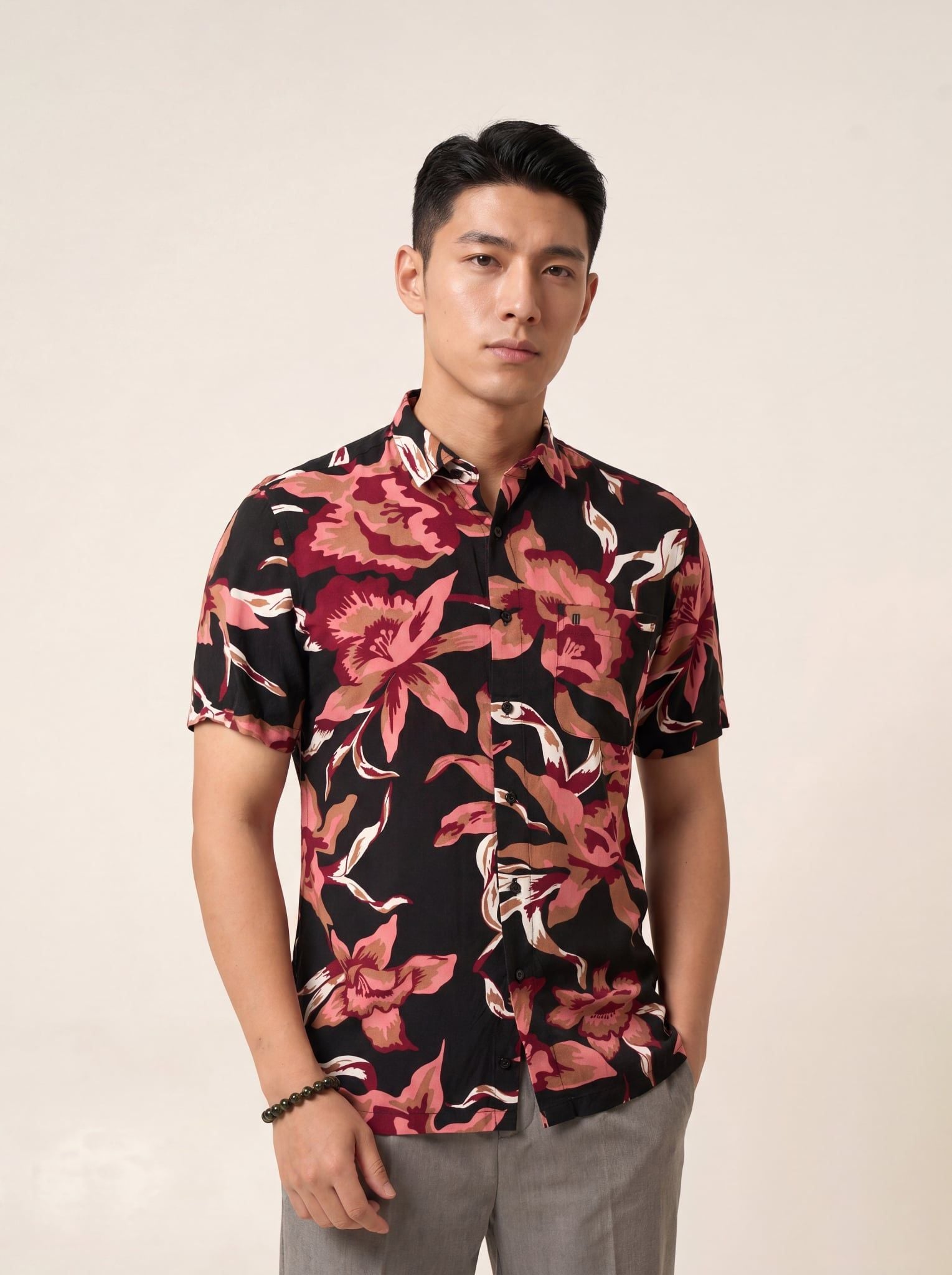 Sơ mi lanh cộc tay May 10 form RegularFit mã 010126033LANH 1
