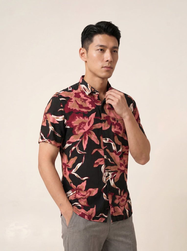 Sơ mi lanh cộc tay May 10 form RegularFit mã 010126033LANH 1